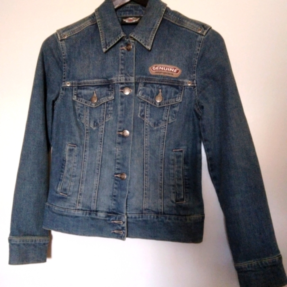 Harley-Davidson Jeans Jacket XS Fade Look